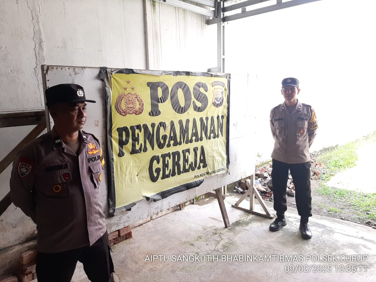 Polsek Selupu Rejang Amankan Ibadah Mingguan di Gereja-gereja Wilayah Hukum Polsek Selupu Rejang