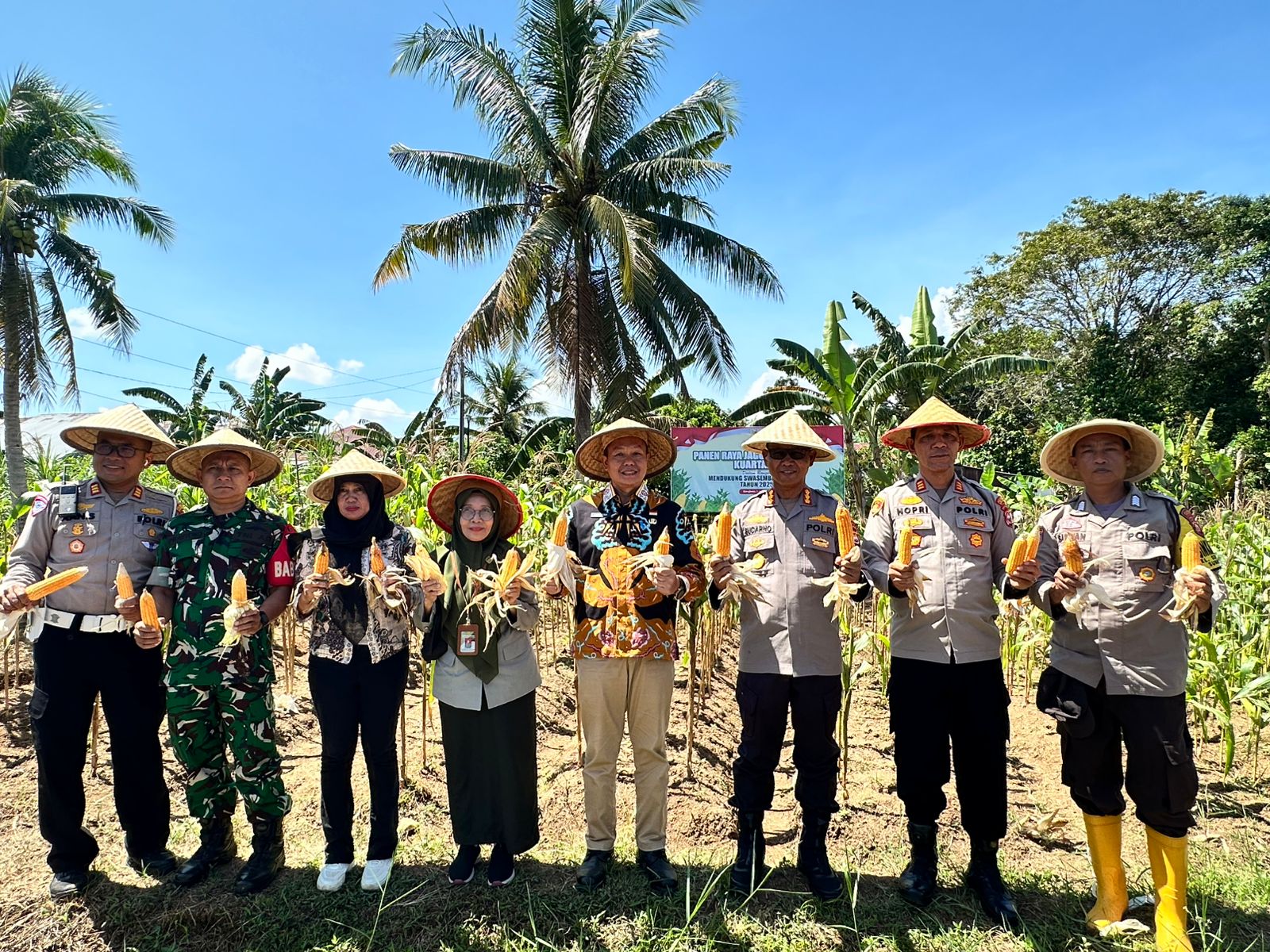 PANEN RAYA JAGUNG SERENTAK KUARTAL II DIGELAR DI WILAYAH HUKUM POLSEK TELUK SEGARA KOTA BENGKULU