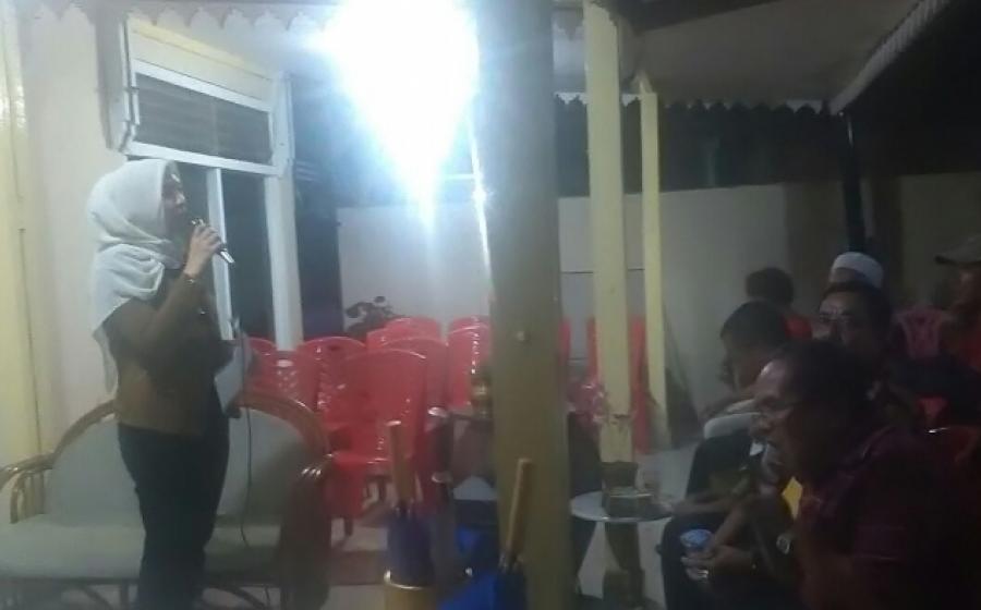 ESD melakukan pertemuan dengan warga kenanga Kota bengkulu