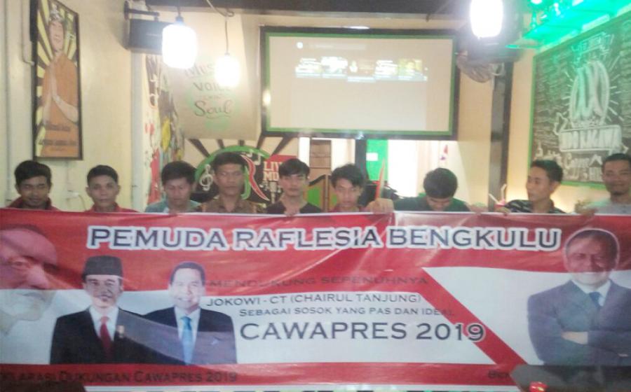 Beberapa Pemuda Raflesia Dukung CT jadi Cawapres dampingi Jokowi di Pilpres 2019