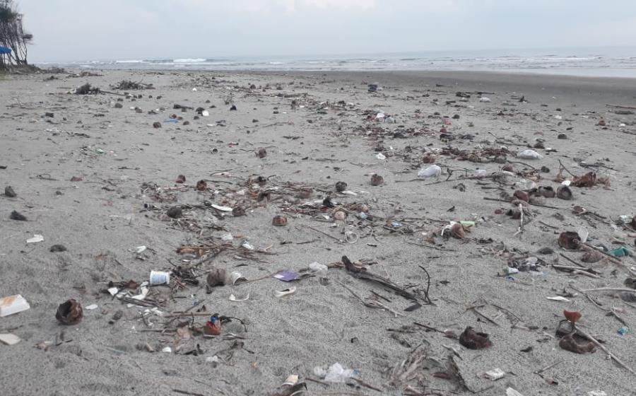 wisata pantai panjang dipenuhi sampah