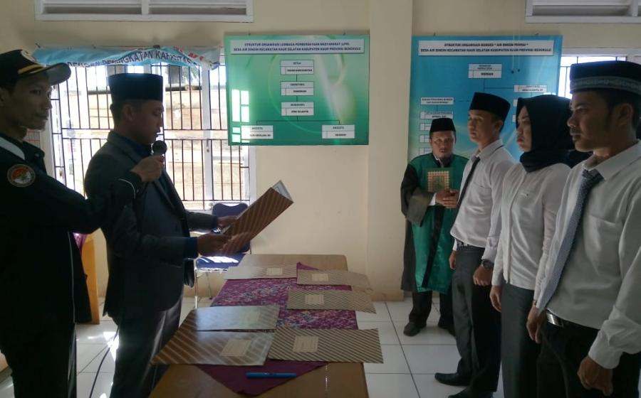 Pelantikan Pengawas TPS Kecamtan Tetap Kab.Kaur