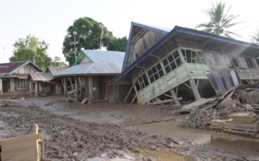 Kondisi Desa Genting di Kecamatan Bang Haji Kabupaten Bengkulu Tengah pasca banjir