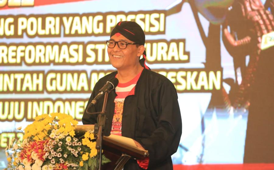 Buka Rakenis dengan Pakaian Reog Ponorogo, Slog Polri Siap Mendukung Pemulihan Ekonomi Nasional