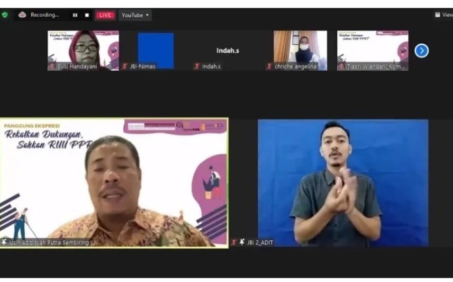  Ketua BAPEMPERDA DPRD Provinsi Bengkulu Usin Abdisyah saat mengikuti acara Panggung Ekspresi via virtual