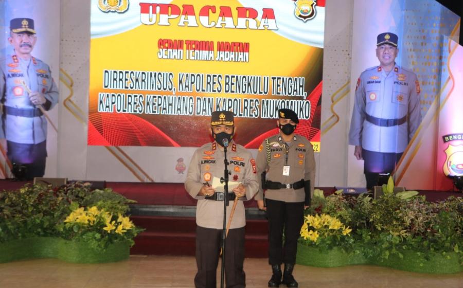 Kapolda Bengkulu  Pimpin Sertijab Dir Reskrimsus