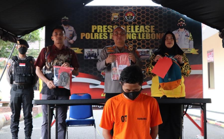 Polres Rejang Lebong saat melakukan press release