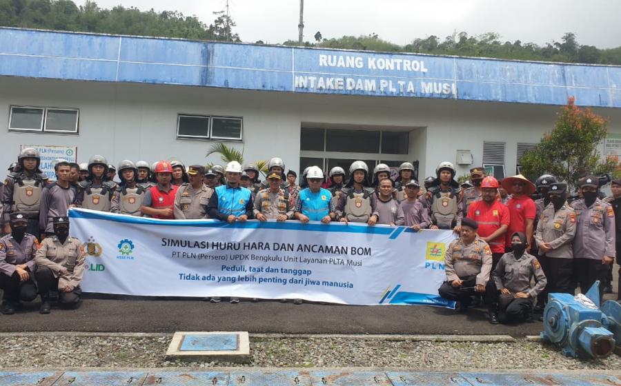Tingkatkan Kewaspadaan, PLN UPDK Bengkulu Simulasi Tanggap Darurat Huru Hara dan Ancaman Bom