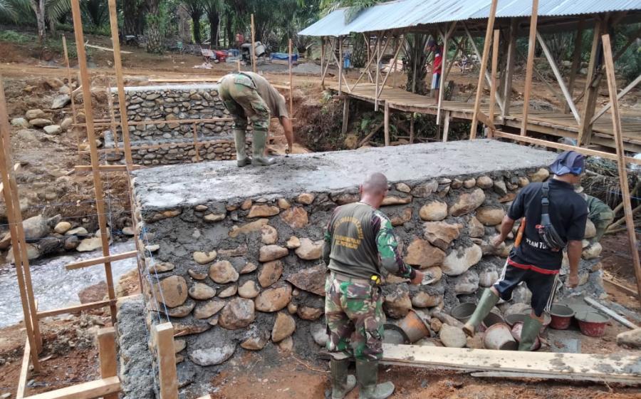 Satgas TMMD 114 kejar target sasaran fisik pembangunan jembatan