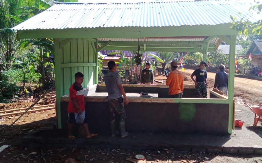 Pos Kamling di TMMD ke-114 Kodim 0423/BU Hampir Rampung