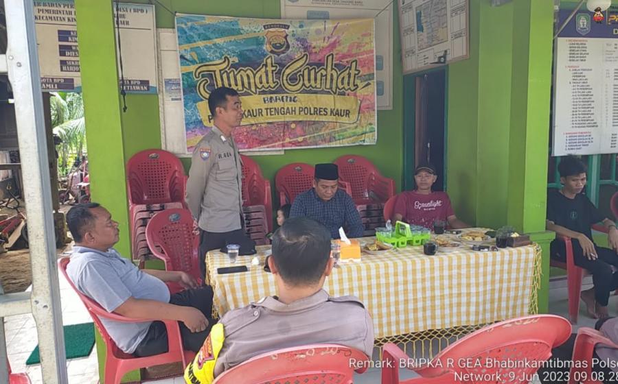 Kapolsek Kaur Tengah, Jumat Curhat di Desa Tanjung Baru 