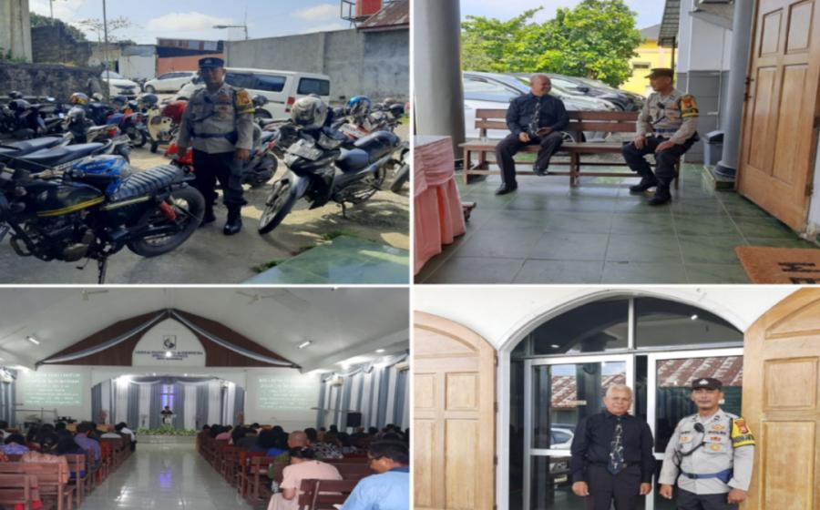 Polsek Gading Cempaka Laksanakan Pengamanan Ibadah Minggu di Gereja Pantekosta