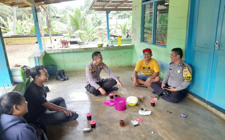 Ciptakan Kondusifitas, Polsek Giri Mulya Sambang Tokoh Masyarakat