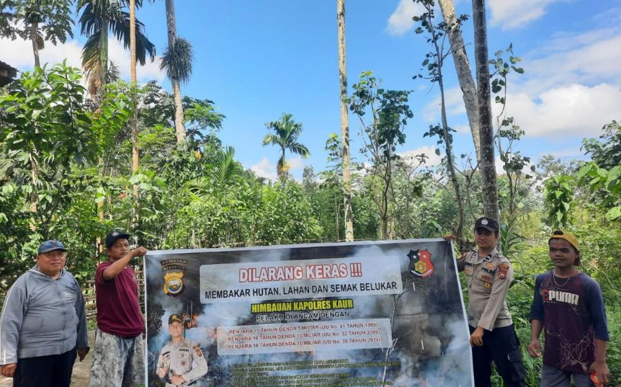 Sosialisasi Karhutlah, Polsek Muara Sahung Ingatkan Warga Tidak Membakar Hutan dan Lahan 