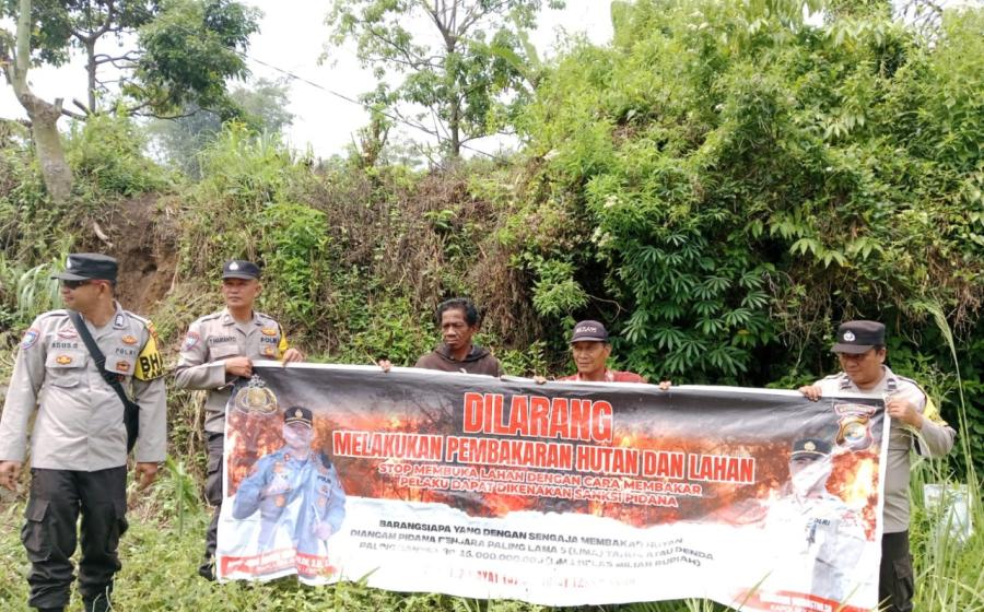 Cegah Karhutla, Polsek Curup Tingkatkan Sosialisasi Kepada Warga