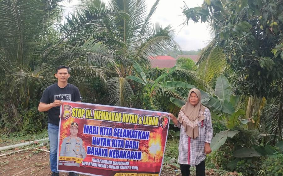 Personel Unit Reskrim Sambang Warga Binaan Cegah Karhutla