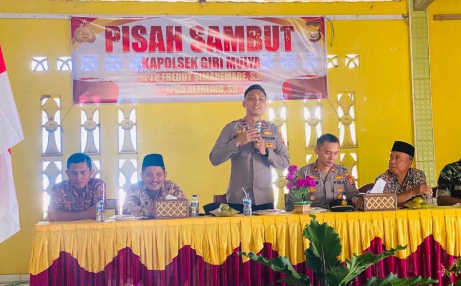 Pisah Sambut Kapolsek Giri Mulya, Ini Pesan Kapolsek yang Lama dan Harapan Kapolsek yang Baru