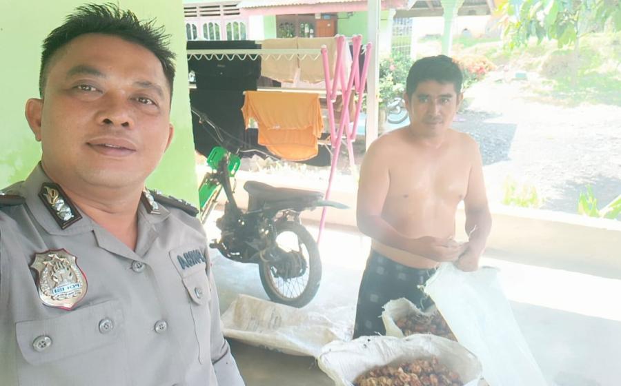 Imbau Antisipasi Pencurian, Bhabinkamtibmas Polsek Batiknau Tingkatkan Sambang