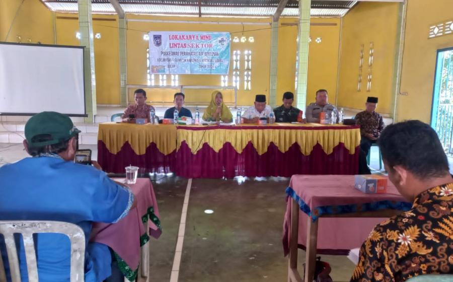 Polsek Giri Mulya Hadiri Kegiatan Lokakarya Mini Lintas Sektor Puskesmas Air Bintunan Tahun 2023