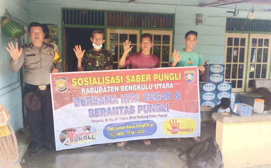 Sosialisasi Saber Pungli Bhabinkamtibmas Polsek Giri Mulya Turun Langsung ke Desa Binaan