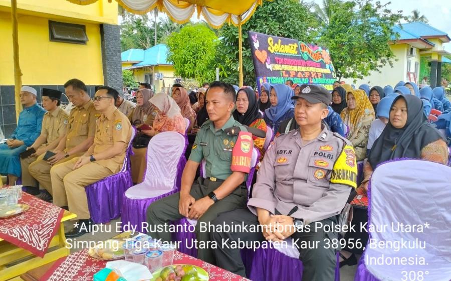 Jalin Sinergitas dan Pererat Tali Silahturahmi, Bhabinkamtibmas Polsek Kaur Utara Hadir Re-Akreditasi Puskesmas 