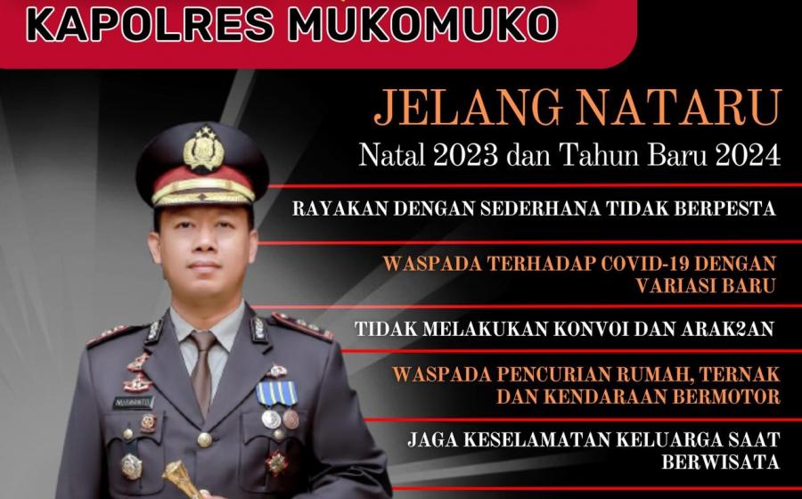 Kapolres Mukomuko Beritahu Lokasi Posyan Hingga Berikan Tips Aman Jalani Liburan Natal dan Tahun Baru