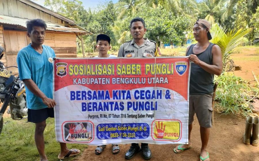Bhabinkamtibmas Polsek Kerkap Rutin Laksanakan Sosialisasi Saber Pungli Suarakan Stop Pungli