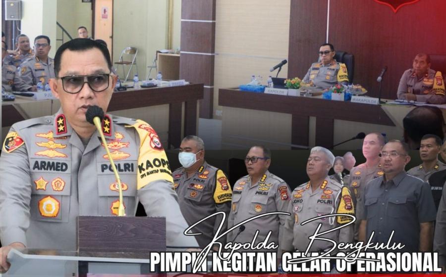 Kapolda Bengkulu Pimpin Rapat Gelar Operasional Bulanan