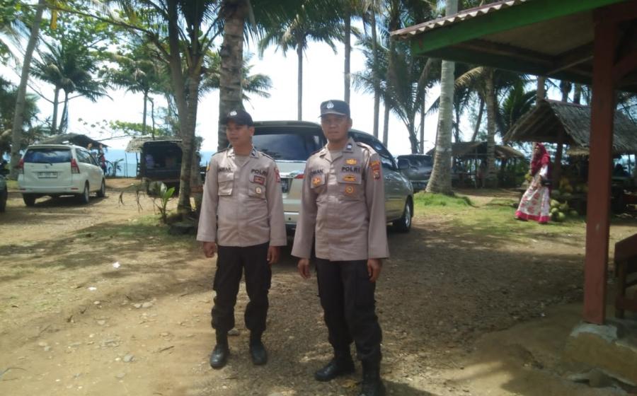 Personel Polsek Air Besi Gelar Pengamanan di Objek Wisata Tahun Baru