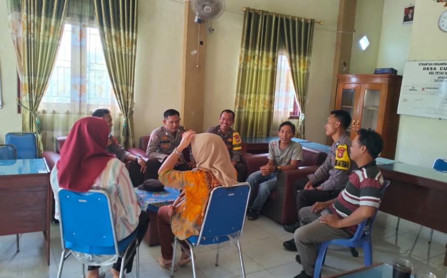 Polsek Kaur Selatan Jumat Curhat Bersama Warga Desa Cucupan