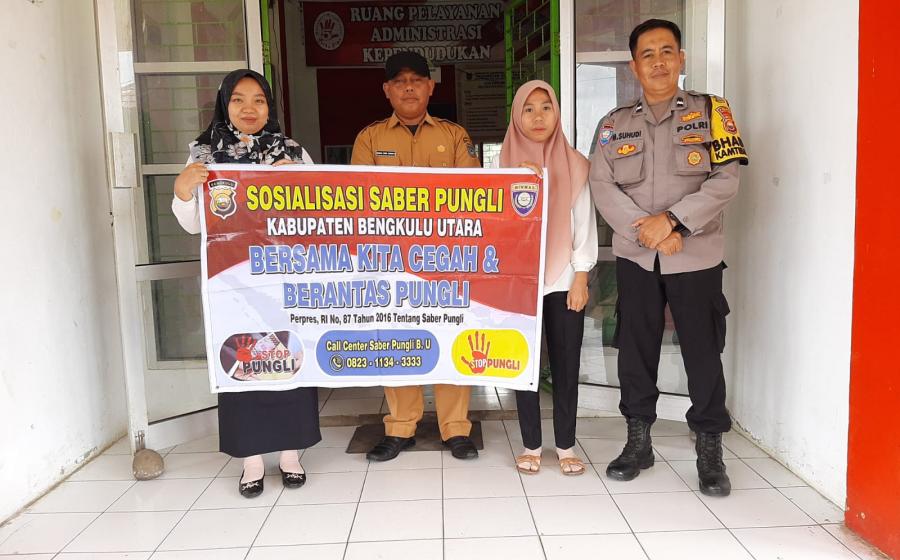 Tahapan Kampanye Pemilu, Bhabinkamtibmas Polres Bengkulu Utara Sosialisasikan Saber Pungli 