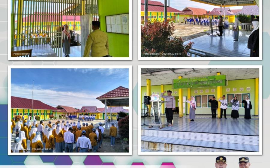 Kanit Binmas Polsek Bengko Jadi Pembina Upcara Bendera di SMAN 12 Rejang Lebong 