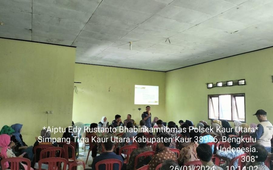 Hadiri Kegiatan Bimtek KPPS, Polsek Kaur Utara Sampaikan Imbauan Agar Bersikap Netral