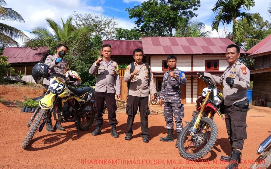 Kesiapan dan Kelancaran Pemilu 2024, Kapolsek Maje Cek TPS Sulit dan Blank Spot