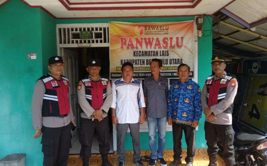 Patroli Ke Sekretariat Panwascam Lais, Polsek Lais Laksanakan Koordinasi
