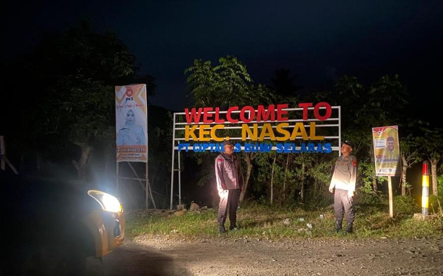 Pelihara Sitkamtibmas Aman, Polsek Nasal Patroli Rutin di Objek Vital