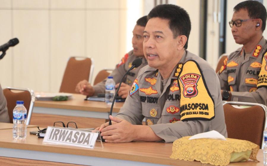 Irwasda Polda Bengkulu Pimpin Rapat Kesiapan Pengamanan Pemilu 2024
