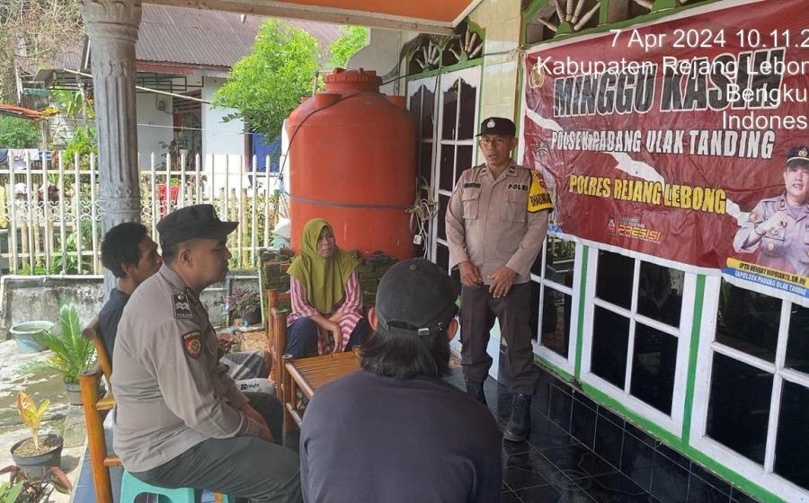 Lewat Minggu Kasih, Polsek Padang Ulak Tanding Sampaikan Imbauan Kamtibmas Kepada Warga 