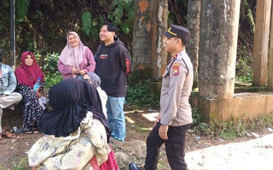 Kapolsek Giri Mulya Pimpin Patroli Arus Mudik di Perbatasan 