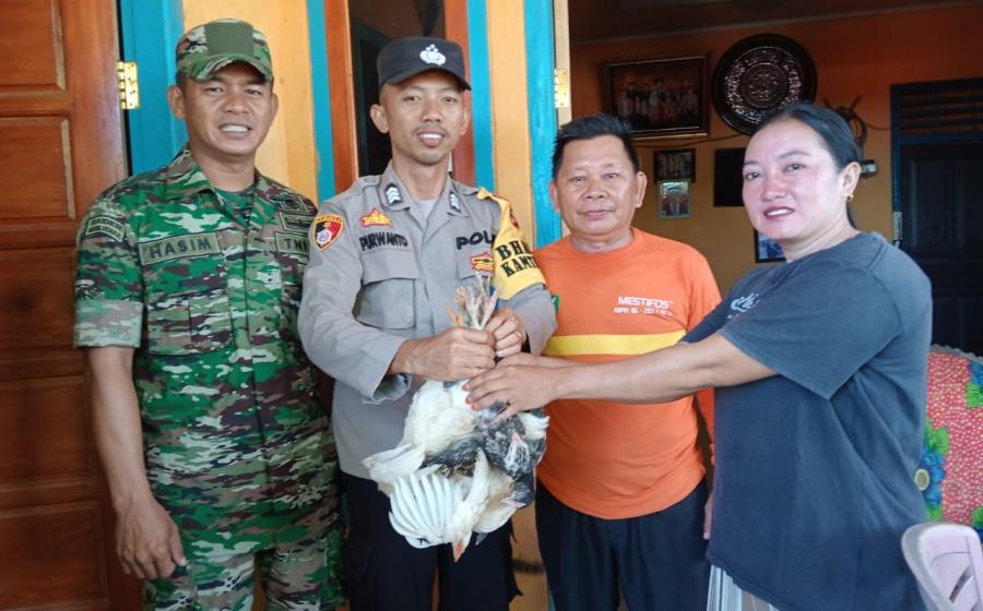 Dukung Program Ketahanan Pangan, Babinkamtibmas Polsek Batiknau  Bersinergi Dengan Babinsa Koramil Lais