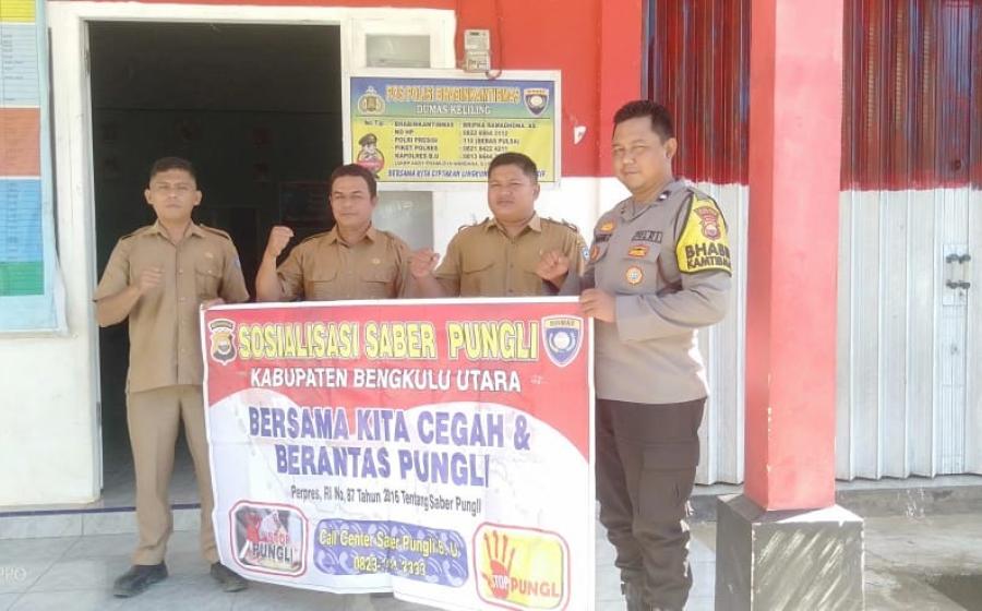 Polsek Ketahun Gencar Melaksanakan Sosialisasi Saber  di Desa Giri Kencana 