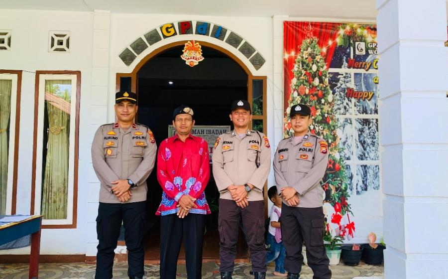 Kapolsek Giri Mulya Pimpin Pengamanan Ibadah Umat Nasrani Peringati Kenaikan Isa Al Masih 