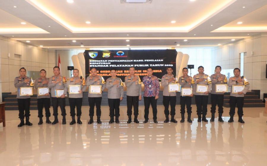 Polresta Bengkulu Raih Peringkat Pertama Penghargaan Penilaian Pelayanan Publik dari Ombudsman RI 