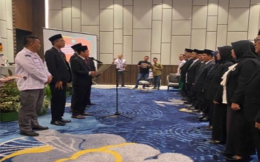 Kasat Intelkam Polresta Bengkulu Hadiri Kegiatan Pelantikan dan Pengambilan Sumpah/Janji Calon Anggota PPK
