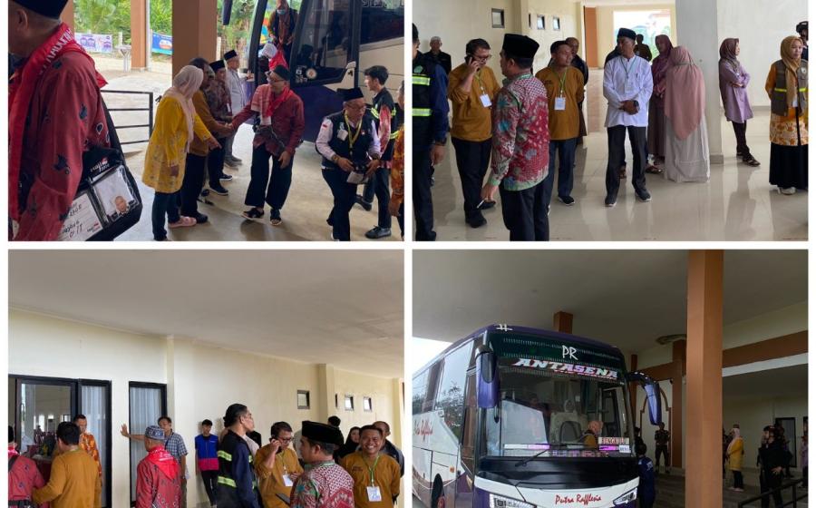 Optimal Berikan Pelayanan Kepada Masayrakat, Personel Polsek Selebar Lakukan Pengamanan Kedatangan CJH 