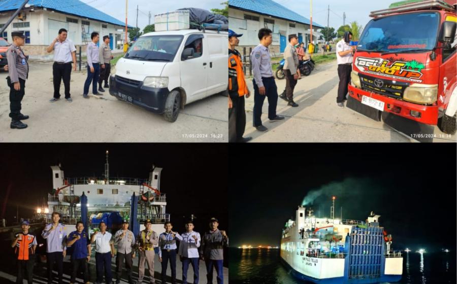Jaga Harkamtibmas Kondusif, Polsek KSKP Pulau Baai Monitoring Keberangkatan Kapal di Dermaga ASDP 