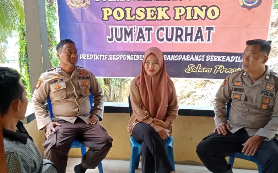 Perkuat Sinergitas Polisi dengan Masyarakat, Kapolsek Pino  Gelar Jumat Curhat di Desa Batu Bandung 
