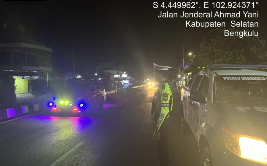 Sat Lantas Polres BS Patroli Blue Light, Ciptakan Kenyamanan Masyarakat 
