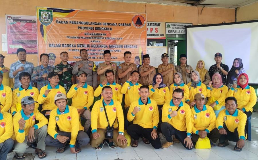 Bhabinkamtibmas Polsek Lebong Utara Hadiri Pembukaan Pelatihan Keluarga Tanggap Bencana Alam