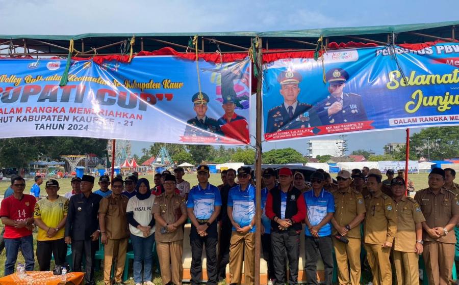 Kapolres Kaur Hadiri Pembukaan Turnament Bola Voli Bupati Cup 